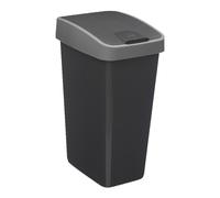 NOBRAND Poubelle 5 five simply smart – 2 ouvertures, plastique, 25 L, gris