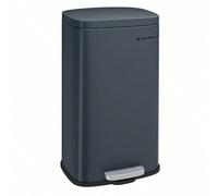 Poubelle de cuisine, 30l, Seau Interne en plastique, Couvercle à charnière, Gris Anthracite