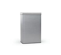 Klarstein Poubelle de cuisine 50 L en acier inoxydable capteur sans contact couvercle à fermeture douce Argent Gris