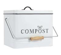 Poubelle de cuisine à compost vintage 10 litres Blanc G