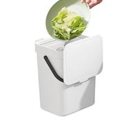 Poubelle De Cuisine À Double Couvercle - Élimination Des Déchets À Odeur Contrôlée | Bac À Compost Sous L'évier Avec Un Design Peu Encombrant, Pour La Cuisine, La Salle De Bain, La Chambre, Le Bureau,