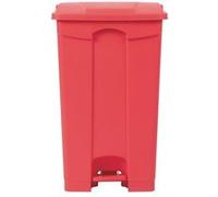 Jantex Poubelle de cuisine en polypropylène avec couvercleà pédale Rouge 87 l