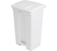 Poubelle de cuisine à pédale 87L blanche Jantex