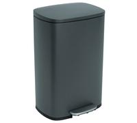 Poubelle de cuisine à pédale - ADMIRAL - KITCHEN MOVE - 50L - Design - Gris mat en acier inox