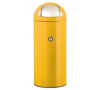 Poubelle de cuisine à trappe 45L Fabriqué en France Jaune moutarde