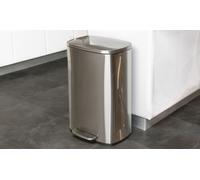 Poubelle de cuisine à pédale - ADMIRAL - KITCHEN MOVE - 50L - Design - Gris mat en acier inox