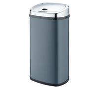 Poubelle de cuisine automatique 42L LARGO Gris mat en acier INOX avec cerclage