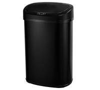 Poubelle de cuisine automatique 58L MAJESTIC grande capacité Noir mat en acier INOX avec cerclage
