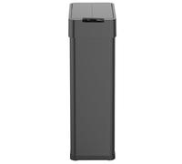 Poubelle de cuisine automatique 90L SILVERLAKE BLACK en acier Inox avec cerclage Ouverture papillon grande capacité