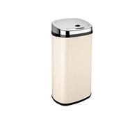 KITCHEN MOVE Poubelle de cuisine automatique 42L LARGO Crème brillant en acier INOX avec cerclage