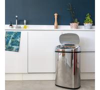 Poubelle De Cuisine Automatique Majestic Argent Acier Inoxydable 68l
