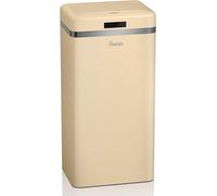 Poubelle De Cuisine Automatique Rétro Avec Capteur De Mouvement, 45 Litres, Métallique, Grande Capacité, Design Vintage, Crème