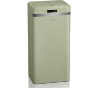 Poubelle De Cuisine Automatique Rétro Avec Capteur De Mouvement, 45 Litres, Métallique, Grande Capacité, Design Vintage, Vert