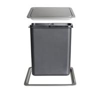 Poubelle de Cuisine carrée avec Couvercle basculant, Poubelle de comptoir intégrée en Acier Inoxydable 304, Poubelle de Cuisine en Plastique pour Usage domestiq,One Color-304 Stainless Steel