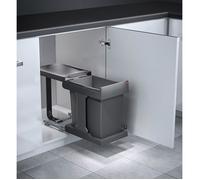 Poubelle de cuisine coulissante encastrable sous évier 20L Hailo Solo Automatique