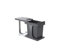 Poubelle de cuisine coulissante encastrable sous évier 20L Hailo Solo Manuelle