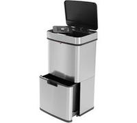 Hailo Hailo Öko Vario XL, Poubelle à capteur design, 25 + 25 + 4 ltr, inox anti-traces de doigts Quantité:1