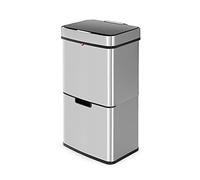 Poubelle de cuisine design pour recyclage 60L (30+30+4) Hailo Sensor Tandem