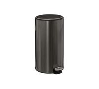 FIVE Simply Smart - Poubelle de Cuisine en Métal Delta 30L Inox Noir