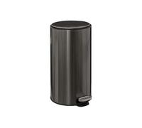 NOBRAND Poubelle de cuisine en métal Delta 30 L Inox Noir