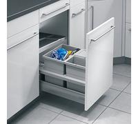 Poubelle de cuisine encastrable pour meuble coulissant 30L Hailo Separato K 450