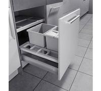 Poubelle de cuisine encastrable pour meuble coulissant 30L Hailo Separato K 600