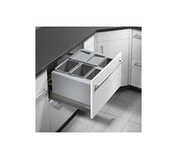 Poubelle de cuisine encastrable pour tiroir coulissant 35L Hailo AS XXL 600