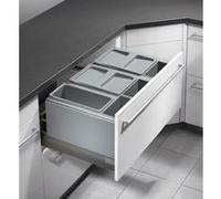 Poubelle de cuisine encastrable pour tiroir coulissant 60L Hailo AS XXL 800 G