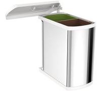 Poubelle de cuisine encastrable sous évier 2 bacs 16L Hailo AS Duo G