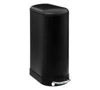 Poubelle de Cuisine Fine en Métal "Ariane" 30L Noir