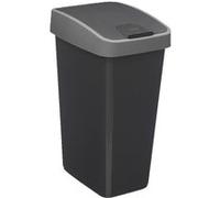 NOBRAND Poubelle 5 five simply smart – 2 ouvertures, plastique, 25 L, gris