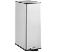 Poubelle de cuisine - HOMCOM - 20L, en acier inoxydable avec couvercle à fermeture douce - compacte avec seau intérieur amovible