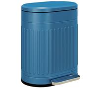 Poubelle de cuisine - HOMCOM - 20L - ovale - couvercle à fermeture douce et pédale - seau intérieur amovible - bleu