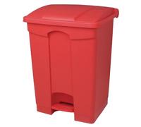 Poubelle de cuisine - JANTEX - Jantex - 65 L - Rouge - à pédale