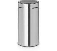 Brabantia Touch Bin avec seau intérieur plastique, Acier Mat, 40 L