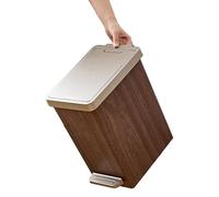 Poubelle de cuisine peut | Bandes de trashh à pas avec pédale de pied à la surclasse soft | Bac de déchets pédales de cuisine en acier de 30 litres en acier de 30 litres | Slim Wastebasket Poubelles p