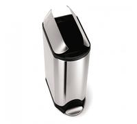 Poubelle de cuisine rectangulaire Inox BUTTERFLY Simplehuman 45 L