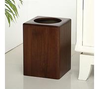 Poubelle de cuisine rétro peut poubelle carrée en bois pour salon salle de bain chambre à coucher de stockage godet gaspillage papier panier conteneur de déchets avec cylindre intérieur en plastique