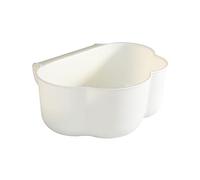 Poubelle de Cuisine Suspendue en Forme de Nuage, Corbeille à Déchets pour Restes de Nourriture et Épluchures de Légumes de Placard, Gadgets de Cuisine, Poubelle en Plastique de Récupération (White)
