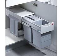 Poubelle de cuisine tri sã lectif 2 bacs encastrable 30l (15+15) tandem