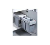 Poubelle de cuisine tri sã lectif 2 bacs encastrable 30l (15+15) tandem