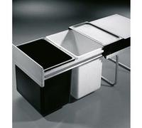 Poubelle de cuisine tri sélectif 2 bacs encastrable 36L (18+18) Hailo Raumspar Tandem G