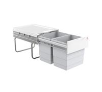 Poubelle de cuisine tri sélectif 2 bacs encastrable 40L (18+18) Hailo Raumspar Tandem