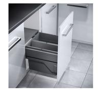 Poubelle de cuisine tri sélectif 2 bacs encastrable 45L (28+17) Hailo Cargo