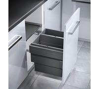 Poubelle de cuisine tri sélectif 2 bacs encastrable 46L (28+18) Cargo Synchro