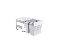 HAILO Poubelle de cuisine tri sélectif 2 bacs encastrable 50L (30+19) Easy Cargo