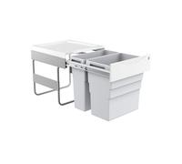 Hailo 3668501 Easy-Cargo TE Swing 50.2/49 Collecteur de déchets sous évier en plastique pour meuble bas avec porte à ouverture latérale d’une largeur minimale de 500 mm, gris, dimensions : 43 x 46,5 x 45,5 cm