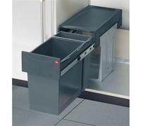 Poubelle Hailo Poubelle de cuisine tri sélectif 2 bacs encastrable sous évier 30L (24+7) Tandem