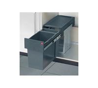 Poubelle Hailo Poubelle de cuisine tri sélectif 2 bacs encastrable sous évier 30L (24+7) Tandem