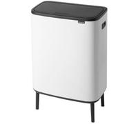 Brabantia Poubelle Bo touch high 2x30 L Blanc